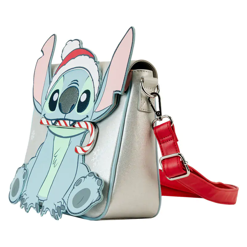 Geantă crossbody Loungefly Disney Stitch Holiday cu sclipici poza produsului