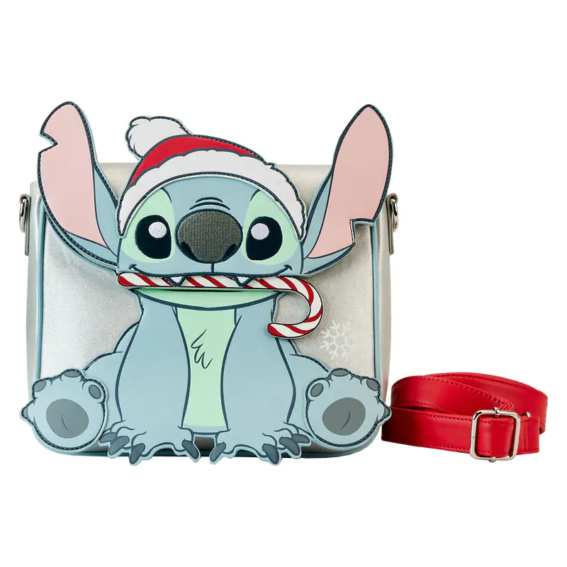 Geantă crossbody Loungefly Disney Stitch Holiday cu sclipici poza produsului