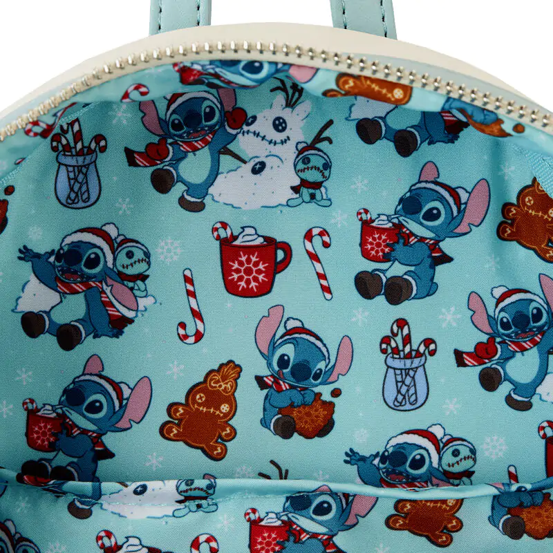 Loungefly Disney Stitch Holiday Snow Angel rucsac cu sclipici 26cm poza produsului
