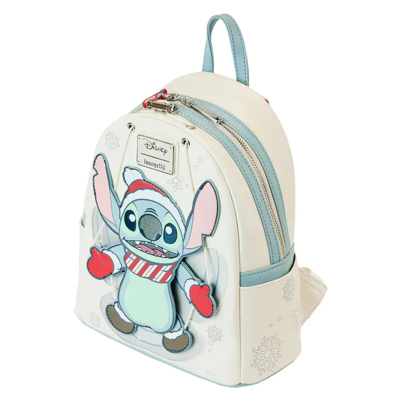 Loungefly Disney Stitch Holiday Snow Angel rucsac cu sclipici 26cm poza produsului