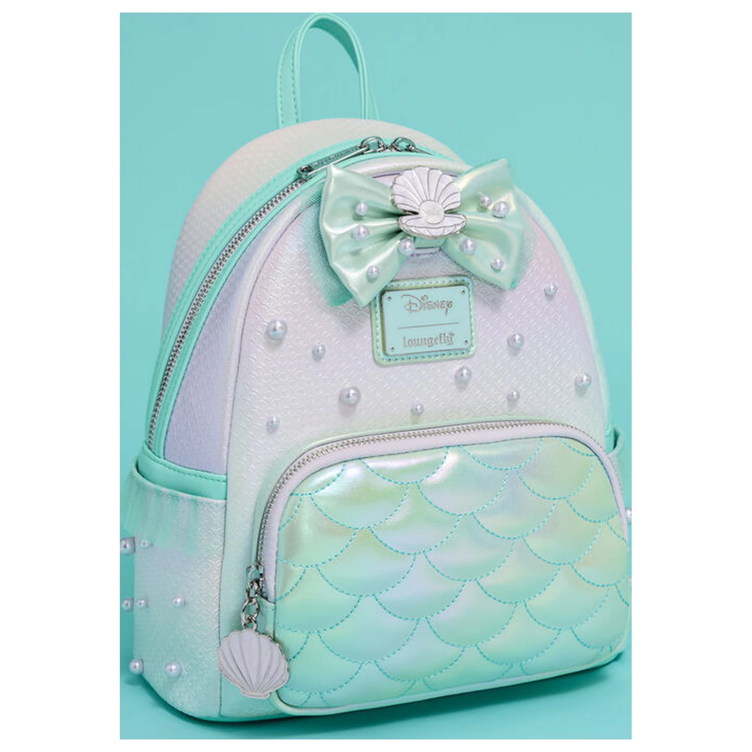 Loungefly Disney The Little Mermaid Iridescent Pearl rucsac 26cm poza produsului