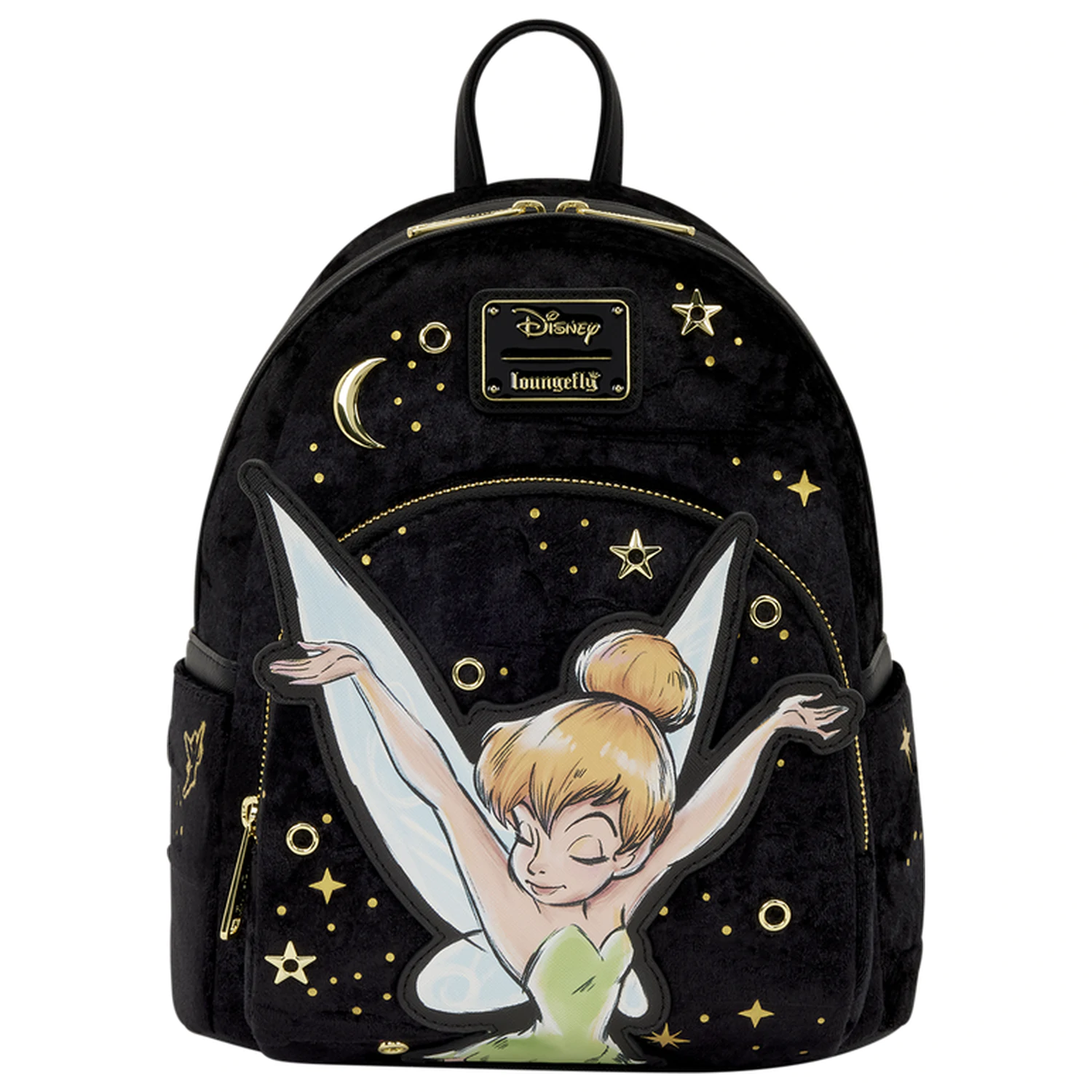 Loungefly Disney Tinker Bell Pixie Dust Velvet rucsac 26cm poza produsului