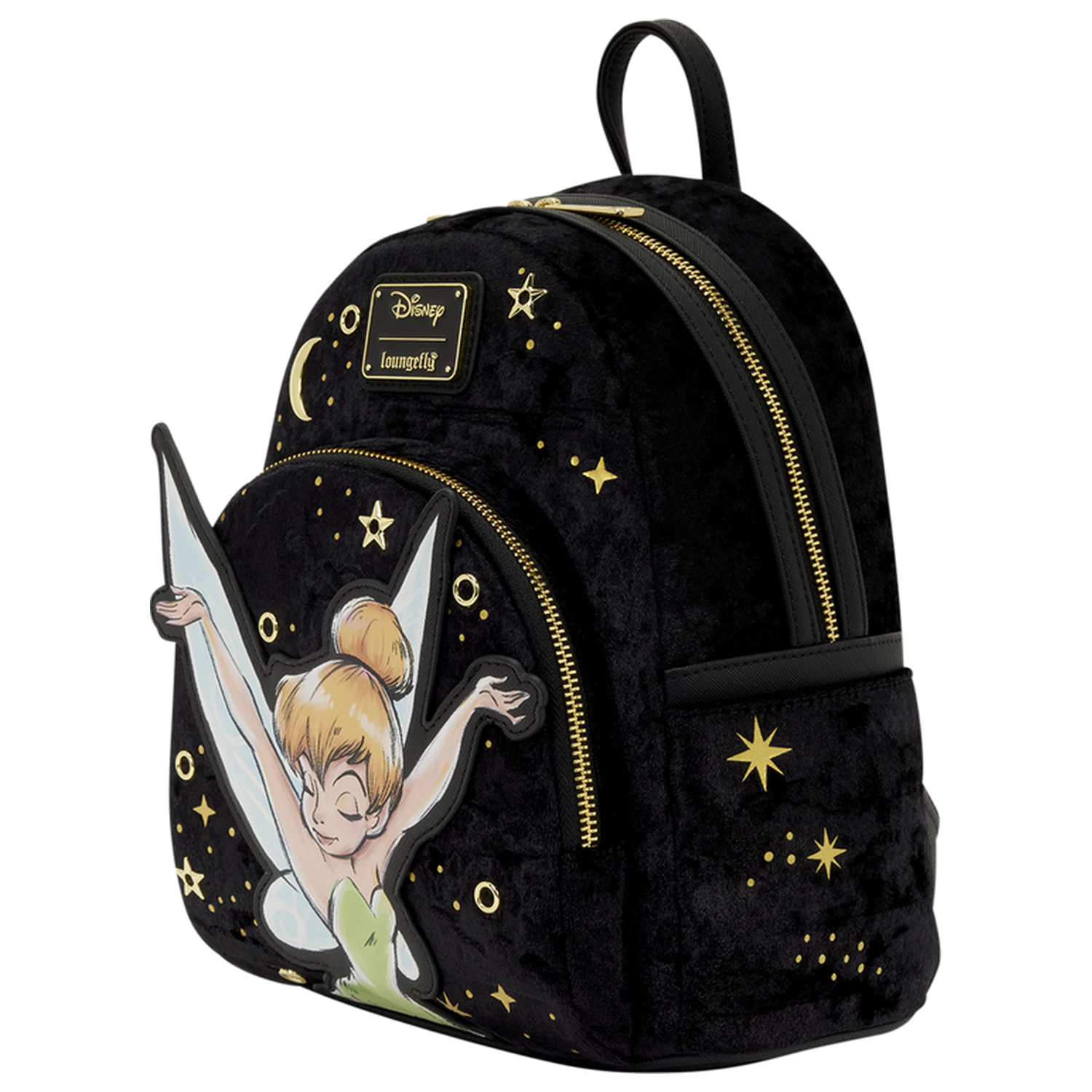 Loungefly Disney Tinker Bell Pixie Dust Velvet rucsac 26cm poza produsului