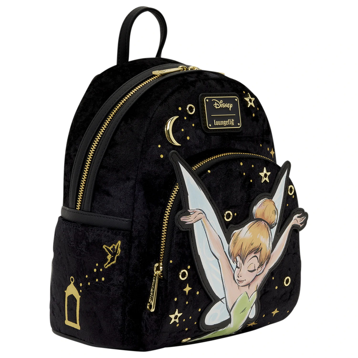 Loungefly Disney Tinker Bell Pixie Dust Velvet rucsac 26cm poza produsului