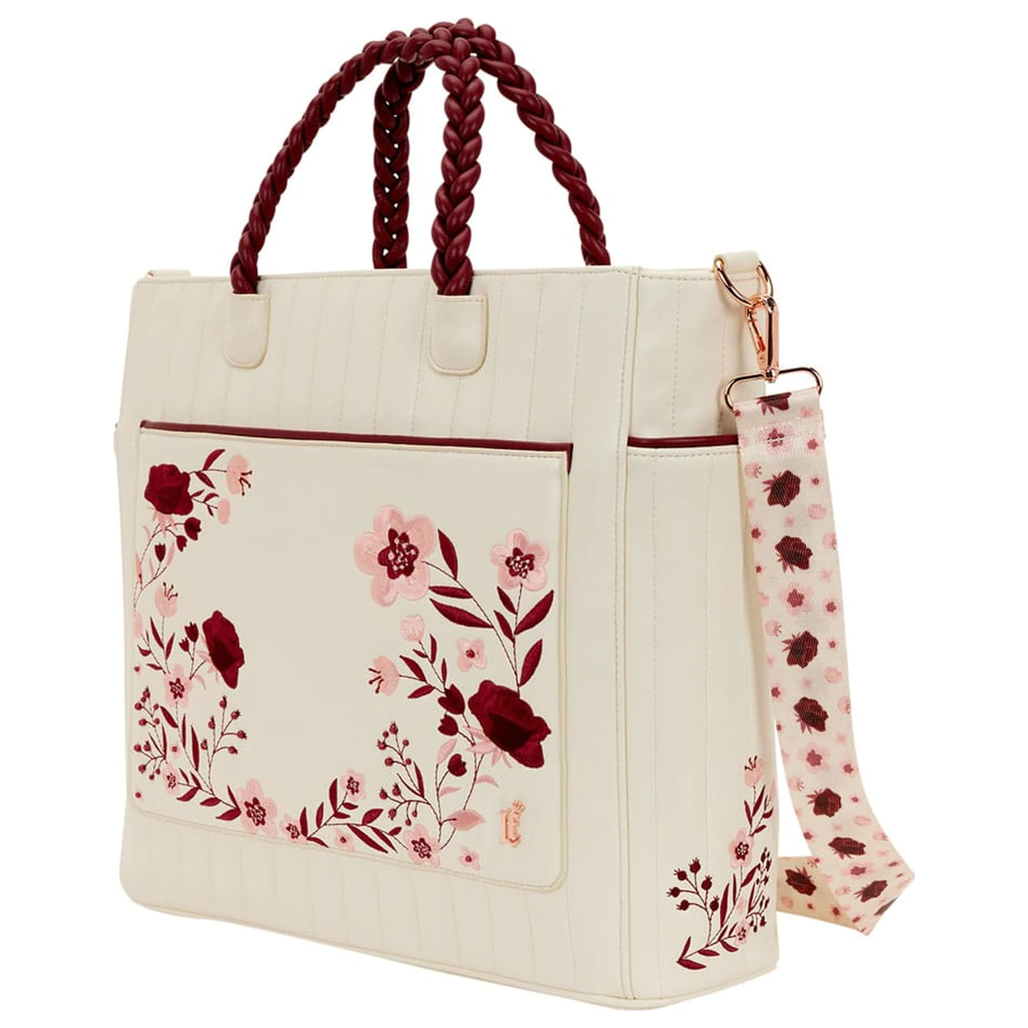 Loungefly Crossbody Bag Figural Cream & Red Floral poza produsului