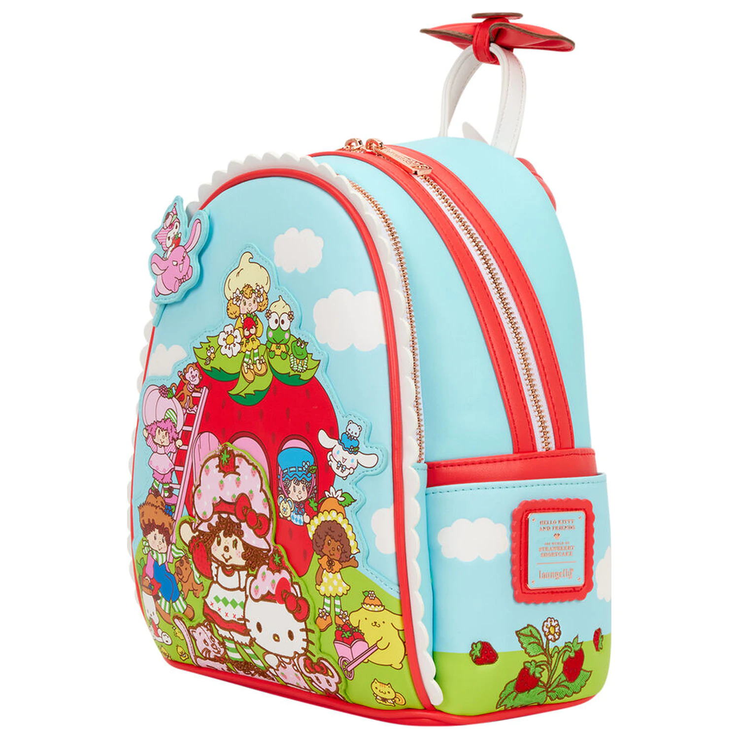 Loungefly Hello Kitty & Friends x Strawberry Shortcake rucsac parfumat 26cm poza produsului