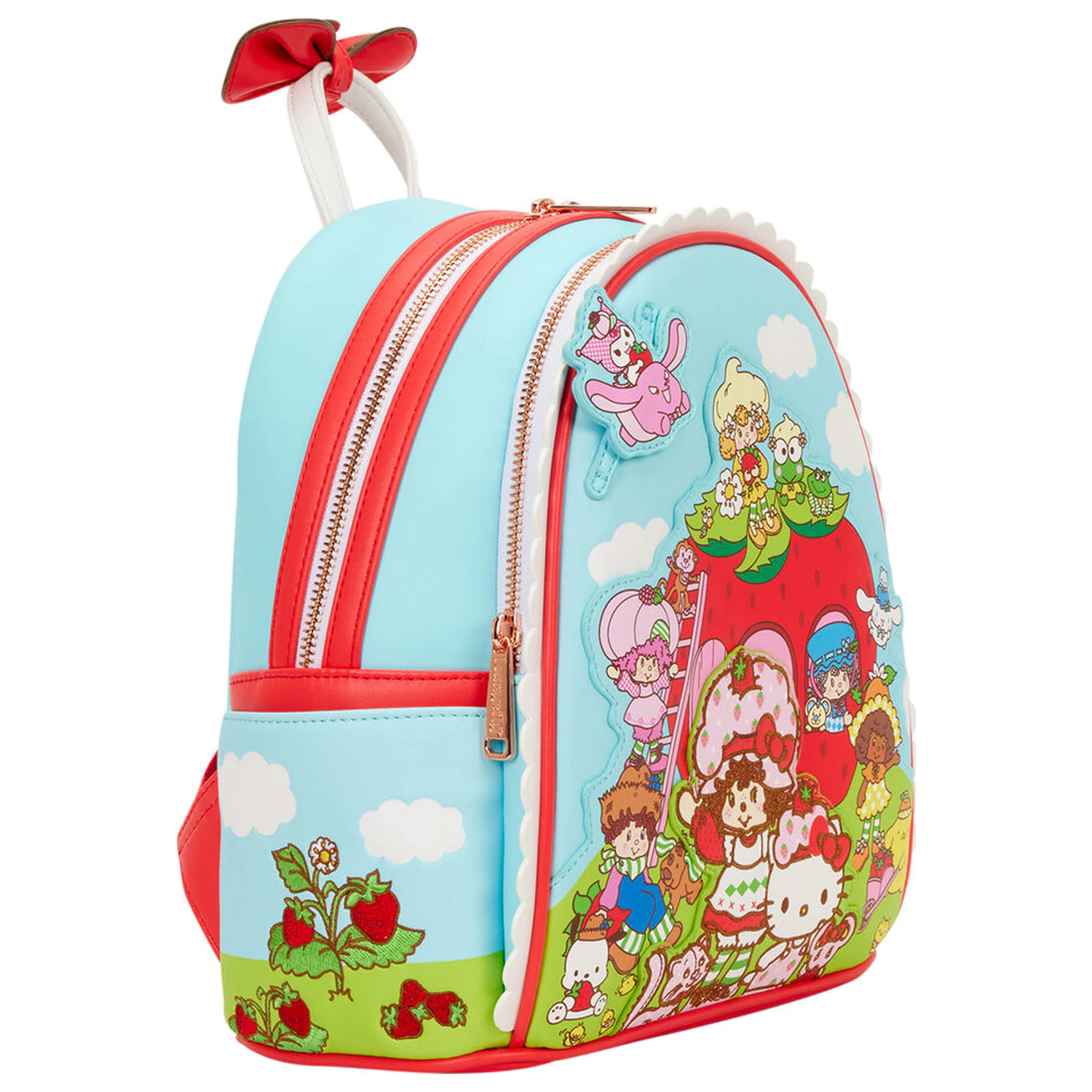 Loungefly Hello Kitty & Friends x Strawberry Shortcake rucsac parfumat 26cm poza produsului