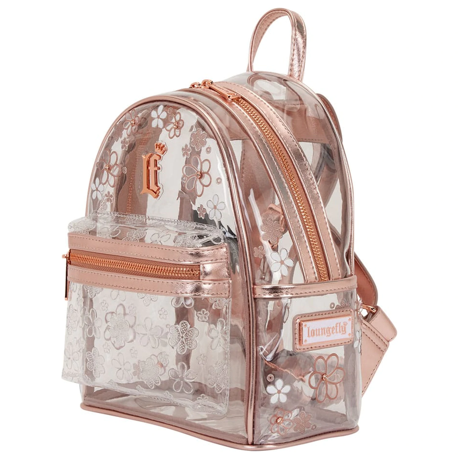 Loungefly Mini Rucsac Transparent Floral poza produsului