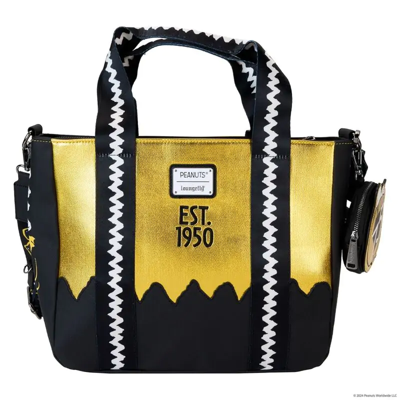 Loungefly Peanuts 75th Anniversary Snoopy Gang geantă tote cu monedă poza produsului