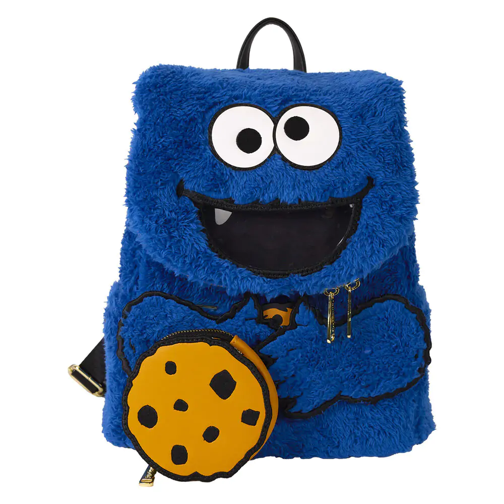 Rucsac de pluș Loungefly Sesame Street Cookie Monster + poșetă poza produsului