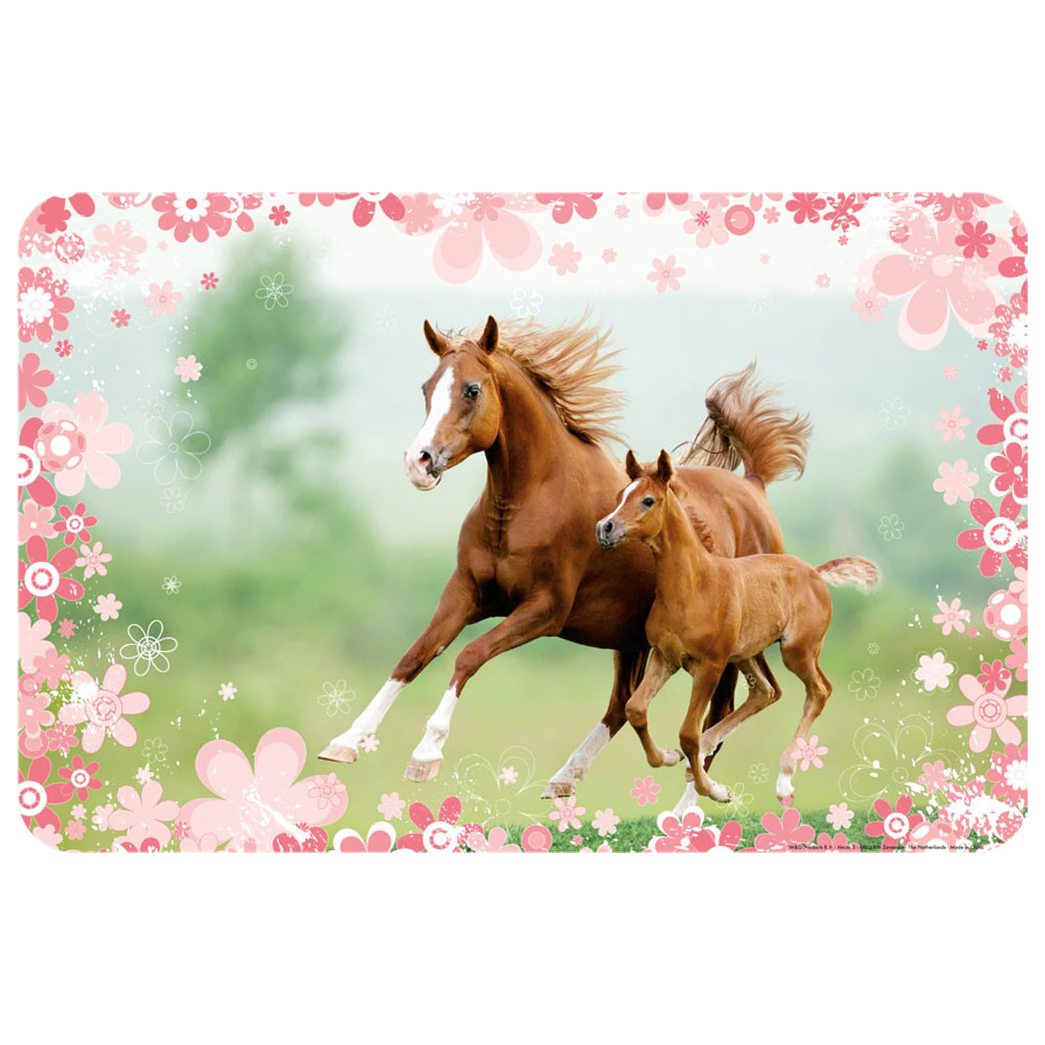 Equestrian Iapă și Mânz Suport pentru farfurie 43x28 cm poza produsului