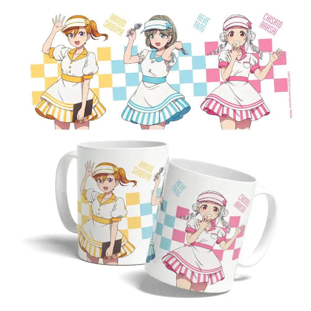 Love Live! Superstar!! Cană Stil American Diner Kanon, Keke, Chisato 325 ml poza produsului