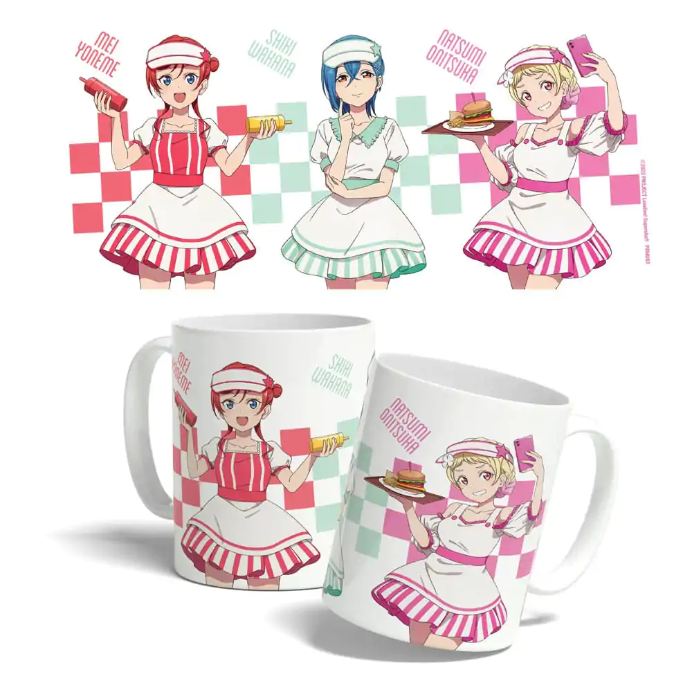 Love Live! Superstar!! Cană American Diner Mei, Shiki, Natsumi 325 ml poza produsului