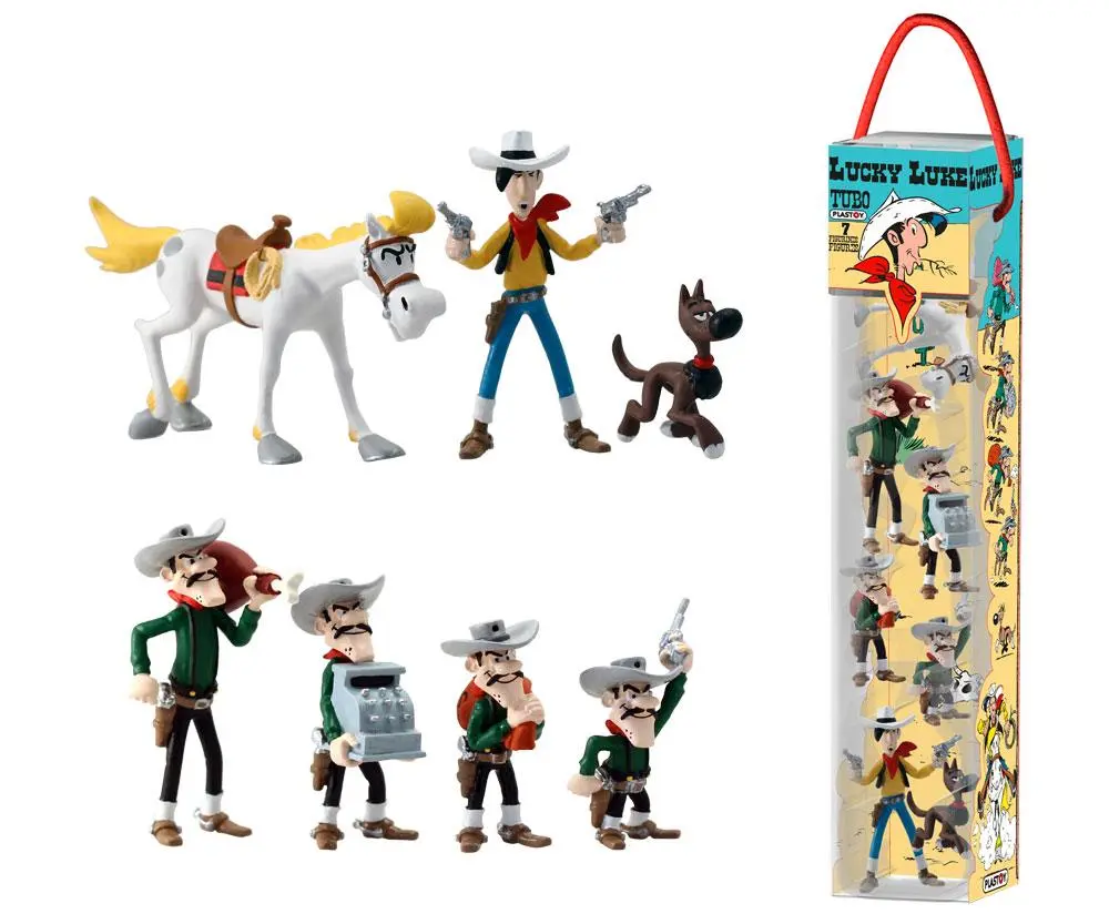 Figurină mini Lucky Luke Set 7 personaje 4 - 10 cm poza produsului