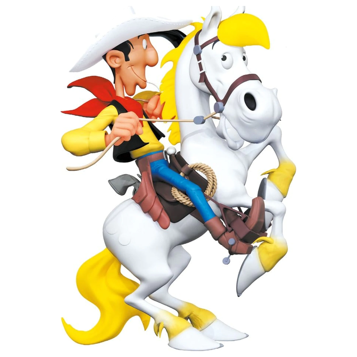 Lucky Luke Statuie de rasina Lucky Luke pe Rearing Jolly Jumper 25 cm poza produsului