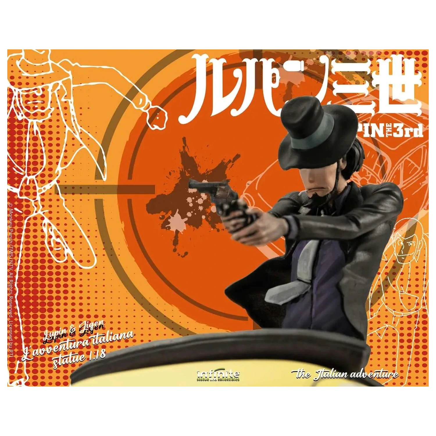 Lupin the 3rd The Italian Adventure Lupin Jigen Statuie 1/18 14 cm poza produsului