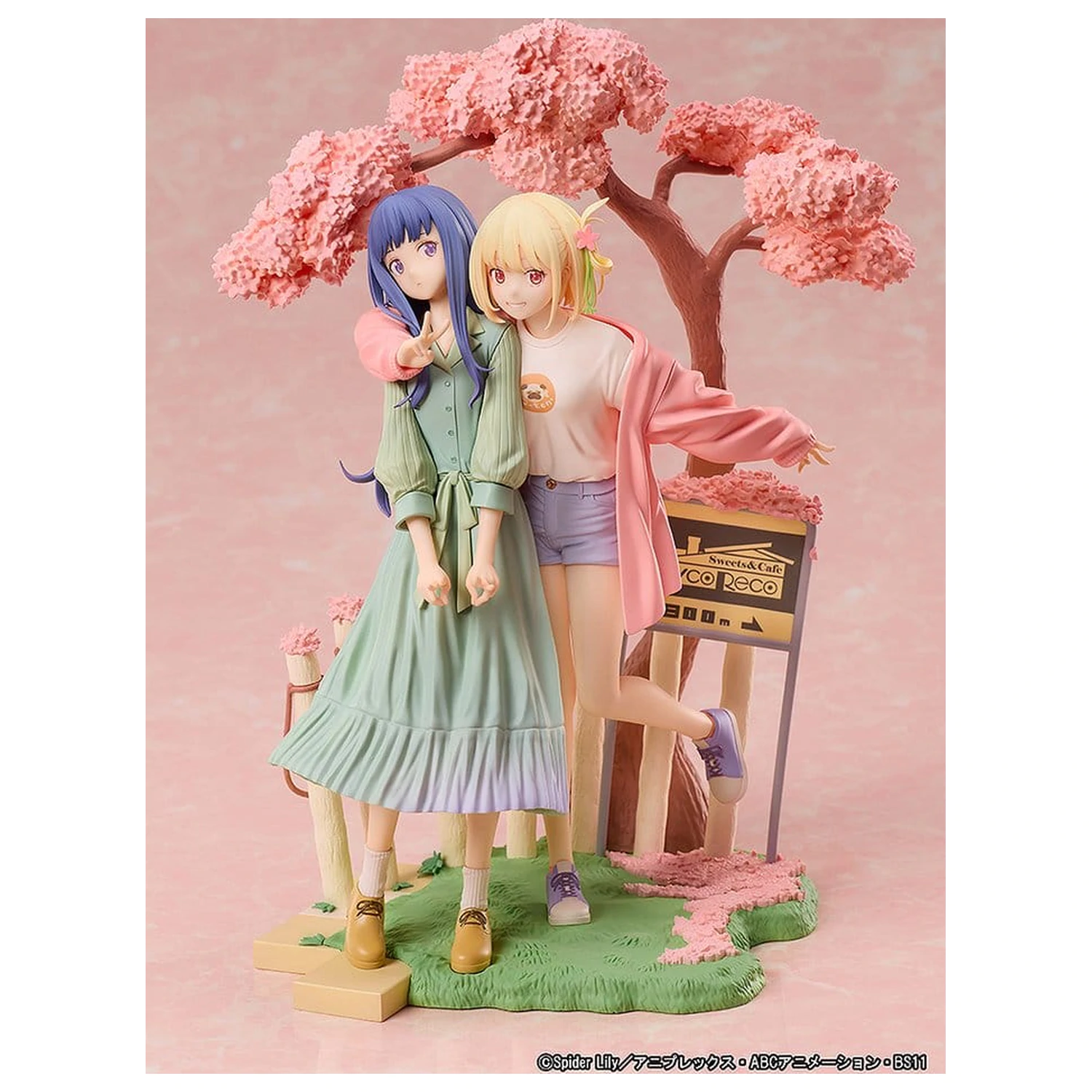 Lycoris Recoil PVC Figurine pachet de 2 Chisato Nishikigi & Takina Inoue Spring Ver. 25 cm poza produsului