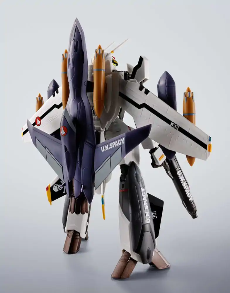 Macross 7 Hi-Metal R Figurina de actiune VF-0S Phoenix (Roy Focker Use) & QF-2200D-B Ghost Set 14 cm poza produsului