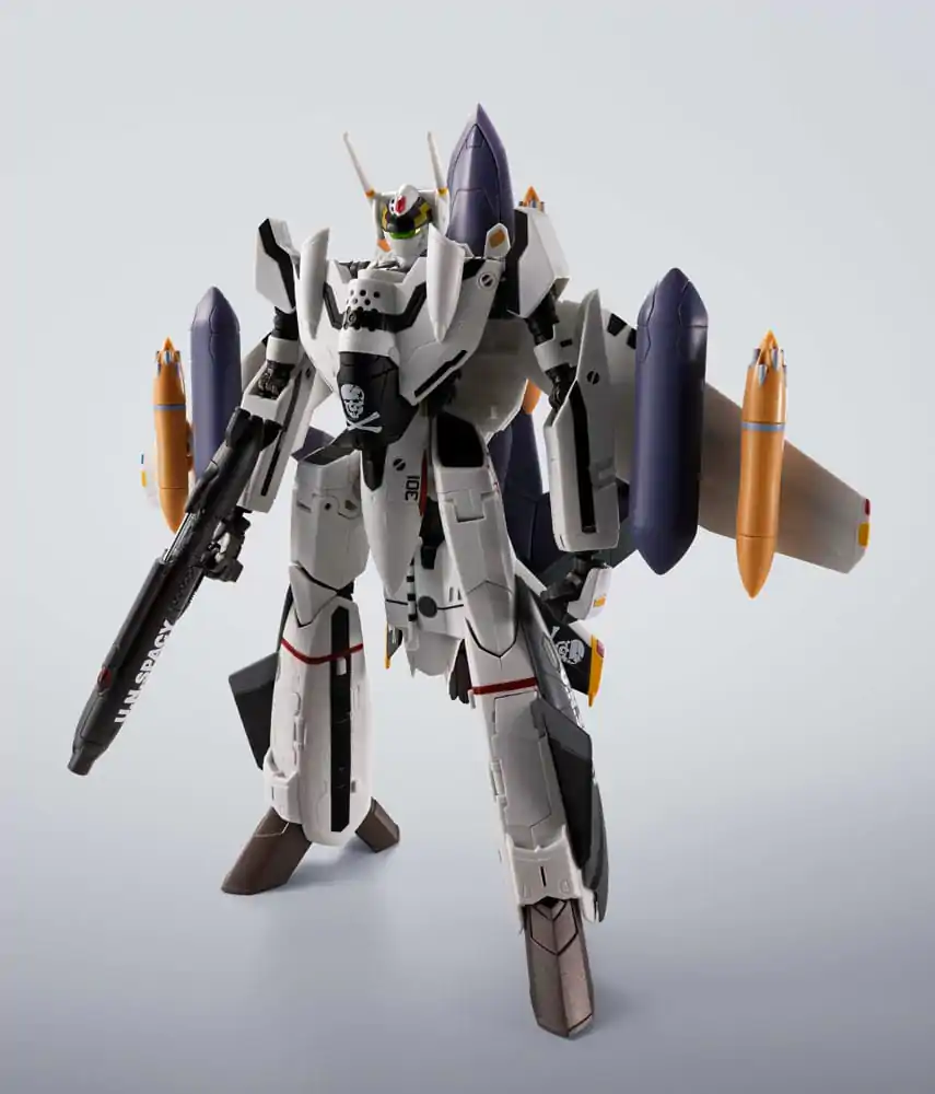 Macross 7 Hi-Metal R Figurina de actiune VF-0S Phoenix (Roy Focker Use) & QF-2200D-B Ghost Set 14 cm poza produsului