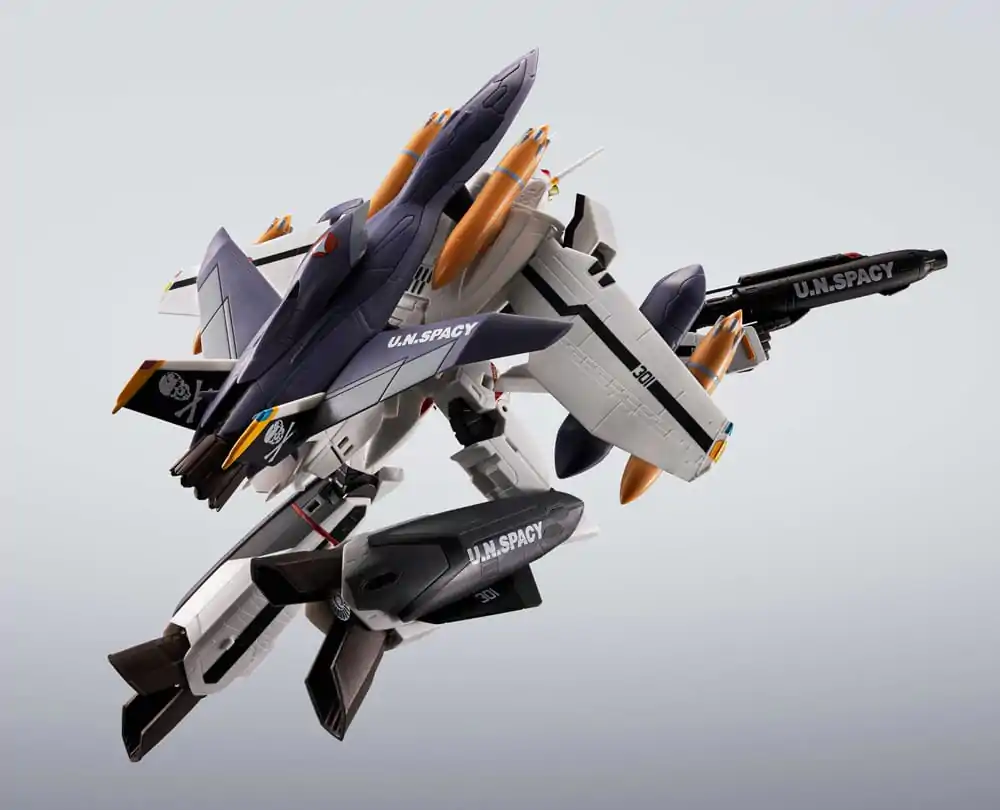 Macross 7 Hi-Metal R Figurina de actiune VF-0S Phoenix (Roy Focker Use) & QF-2200D-B Ghost Set 14 cm poza produsului