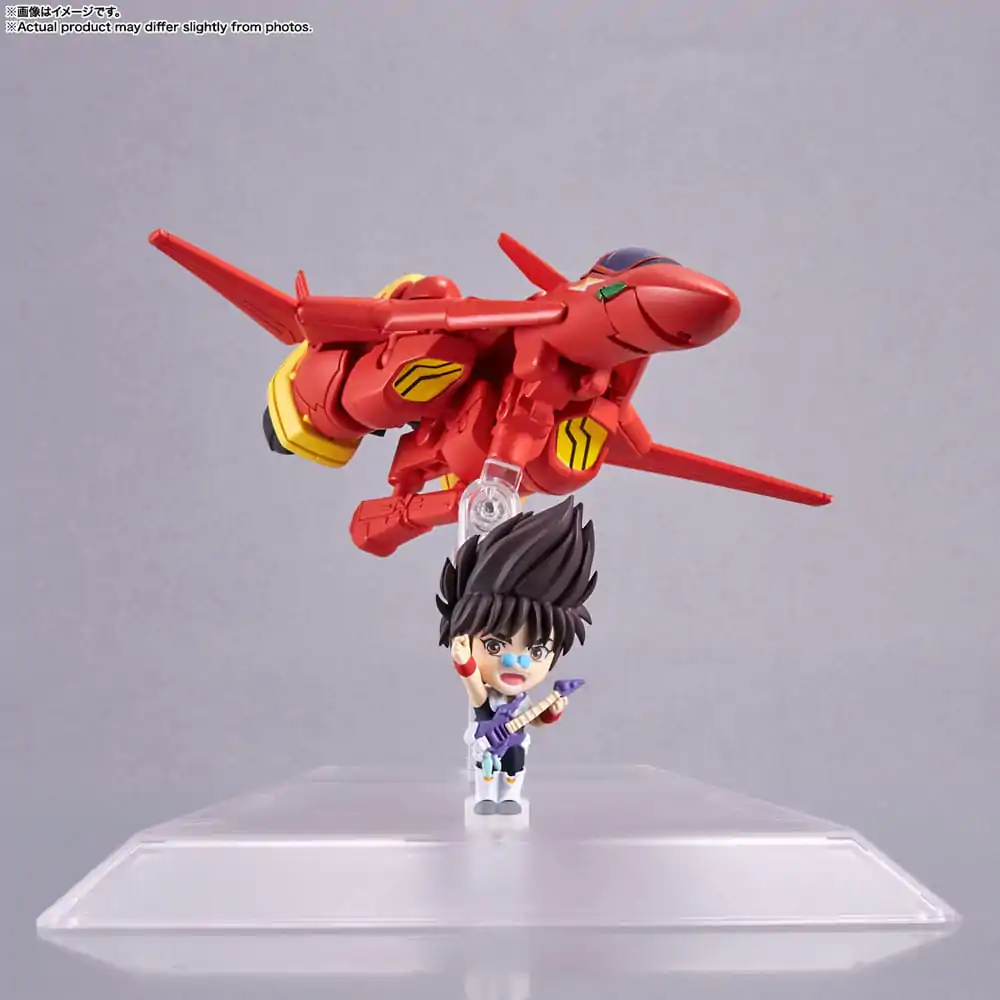 Macross 7 Vehicul Sesiune Mică și Figurina de Acțiune VF-19 Custom Fire Valkyrie cu Basara Nekki 11 cm poza produsului