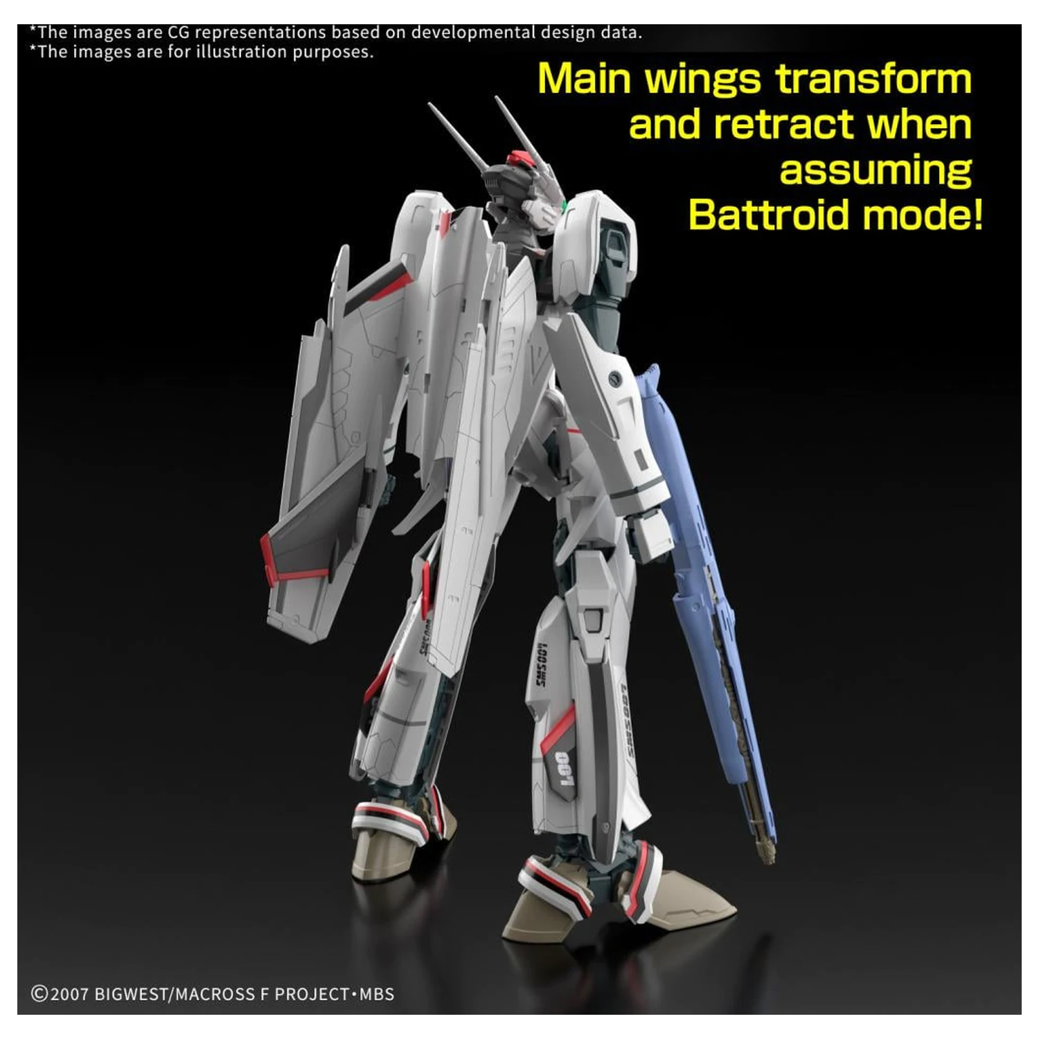 Macross HG 1/100 VF-25F Messiah Valkyrie Alto Custom kit de model poza produsului