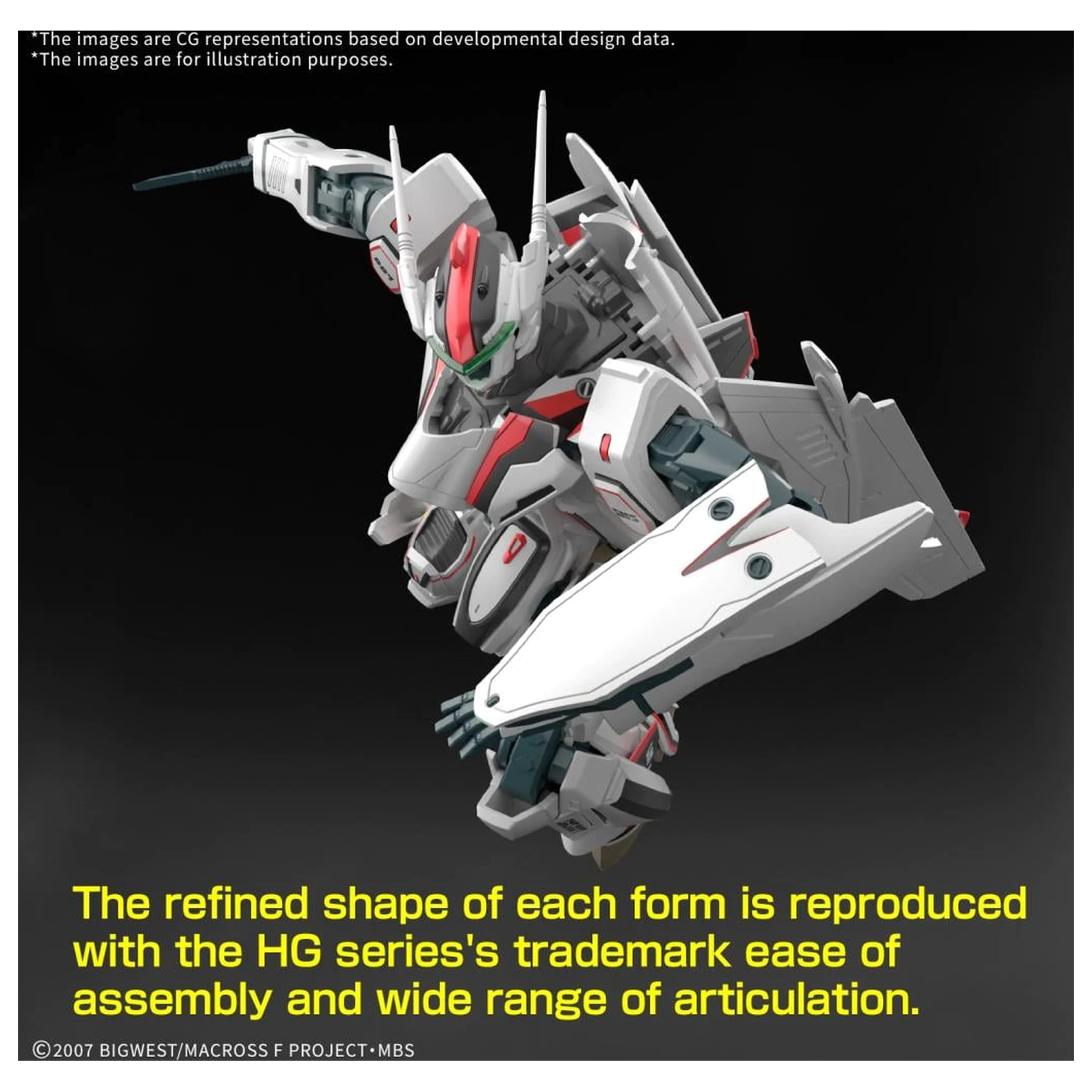 Macross HG 1/100 VF-25F Messiah Valkyrie Alto Custom kit de model poza produsului