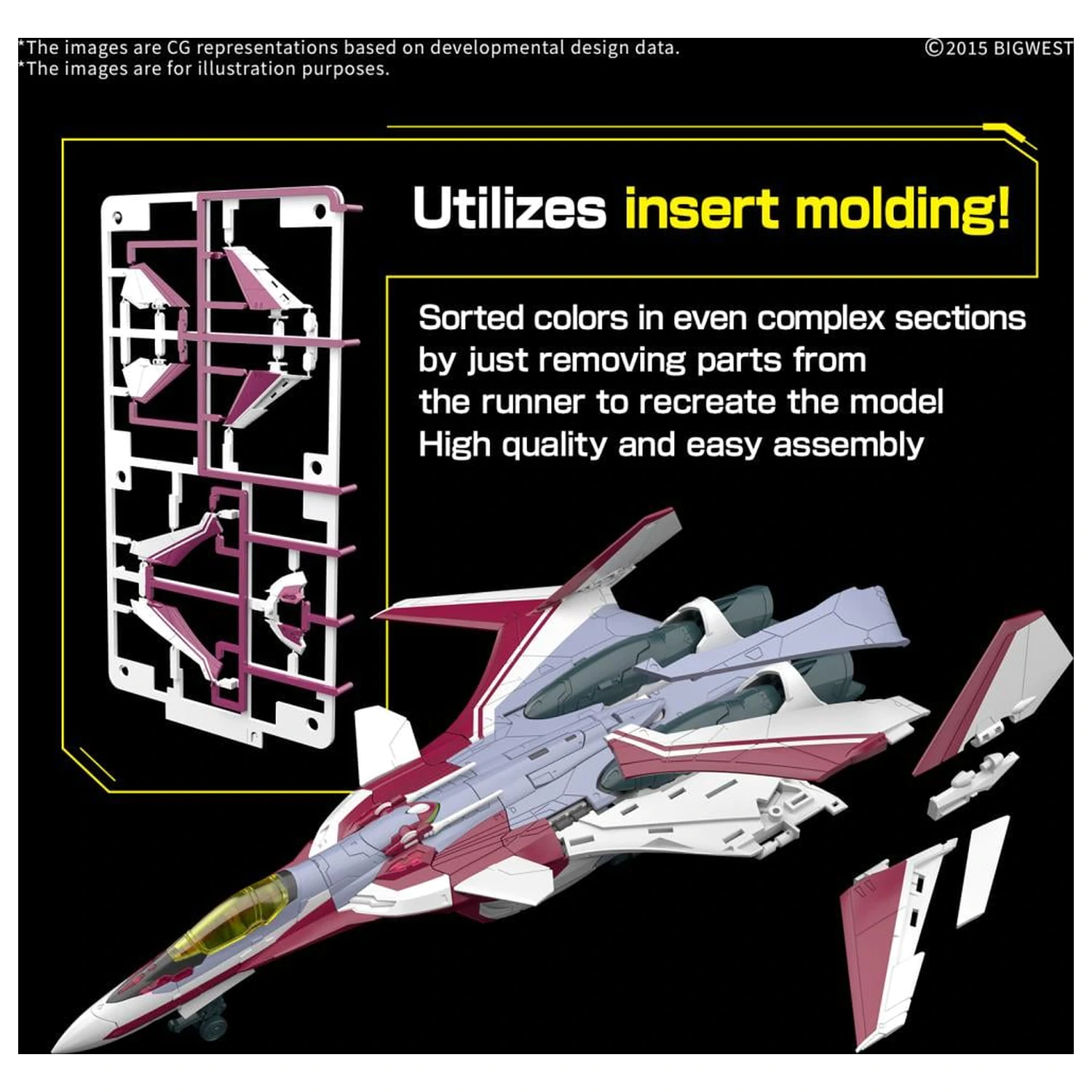 Macross HG 1/100 VF-31C Siegfried (Farina Jenius) Set Model Deluxe poza produsului