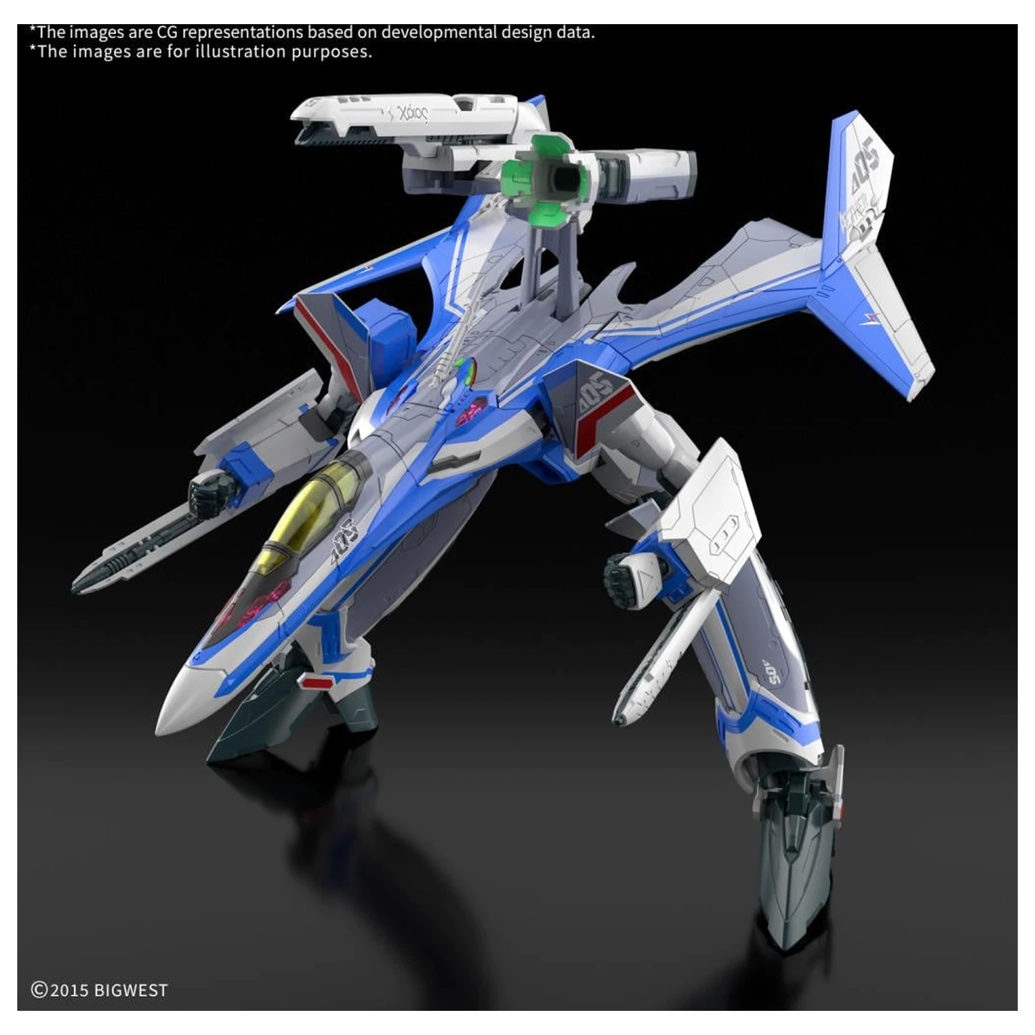 Macross HG 1/100 VF-31J Siegfried (Hayate Immelmann Use) Set de model poza produsului
