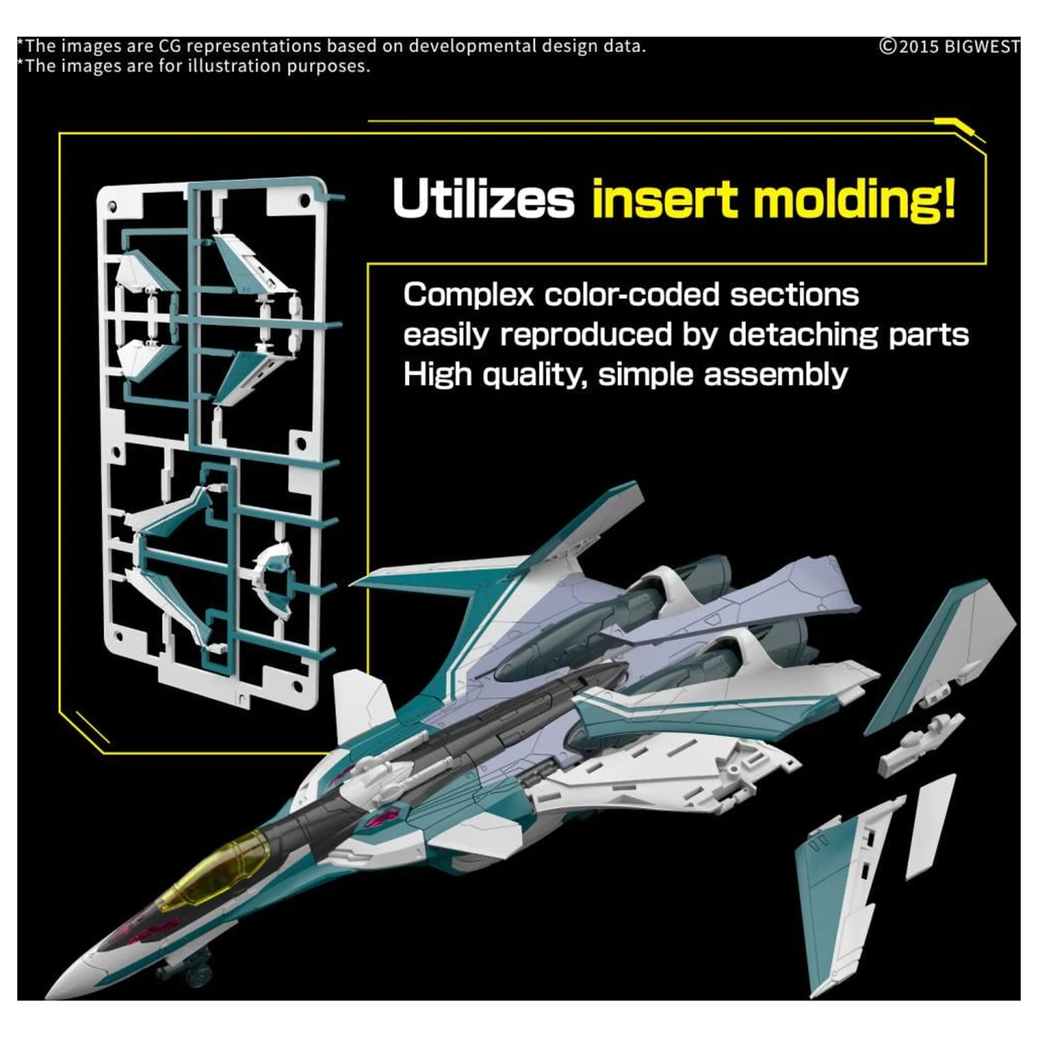 Macross HG 1/100 VF-31S Siegfried (Arad Moders Use) Kit de model poza produsului