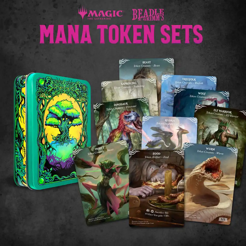 Set de zaruri și jetoane Magic the Gathering Mana verde poza produsului