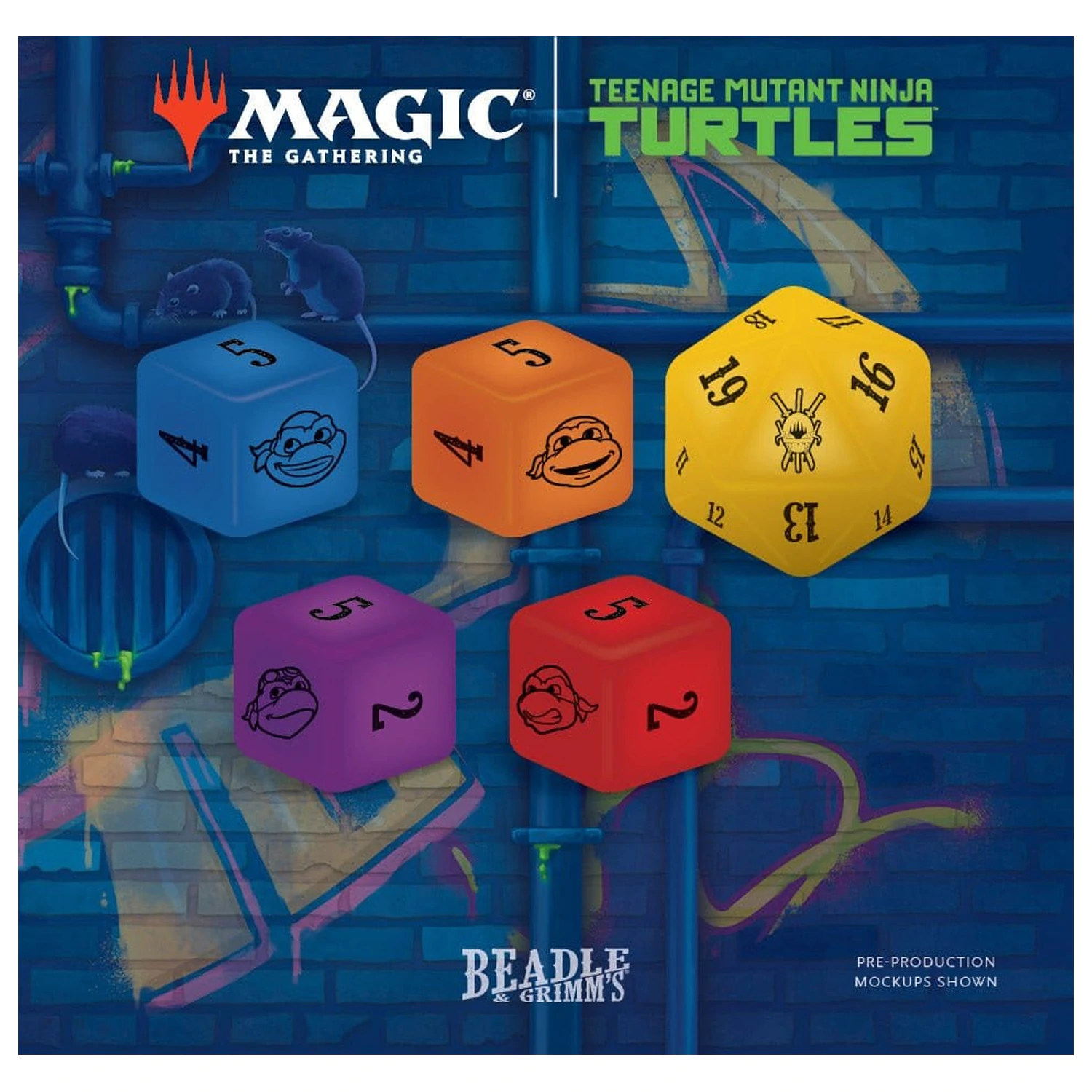 Magic the Gathering Zaruri si set de jetoane Teenage Mutant Ninja Turtles *Engleza* poza produsului