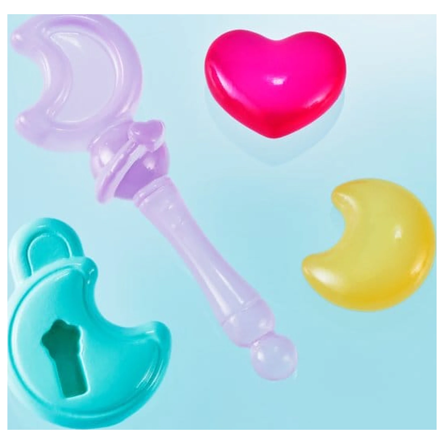 Magical Sisters Lulutto Lilly Proplica Replica Moontoneoneon & GlassHeart DreamPact Set 25 cm poza produsului