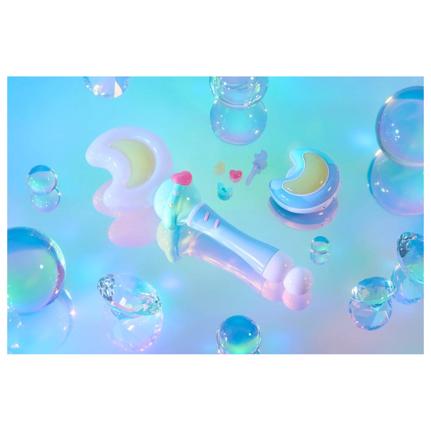 Magical Sisters Lulutto Lilly Proplica Replica Moontoneoneon & GlassHeart DreamPact Set 25 cm poza produsului