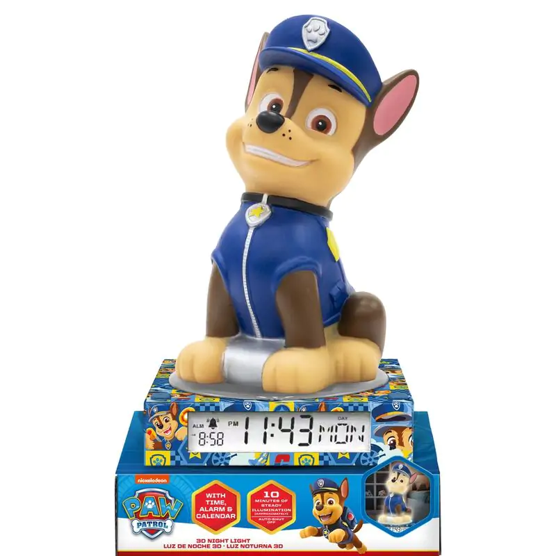 Lampă 3D Paw Patrol cu ceas deșteptător poza produsului