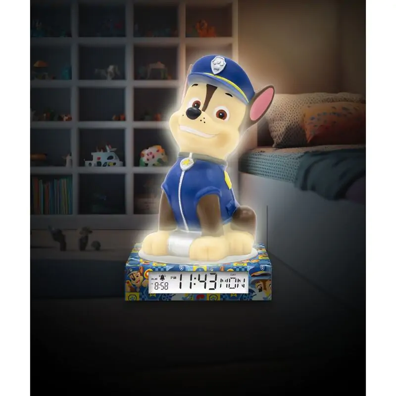 Lampă 3D Paw Patrol cu ceas deșteptător poza produsului