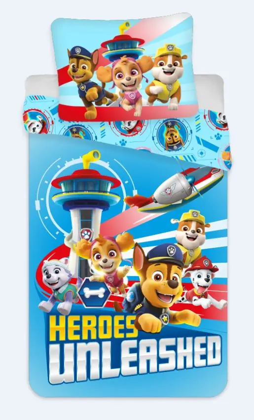 PAW Patrol Husă de pilotă 140x200cm, 70x90cm microfibră poza produsului