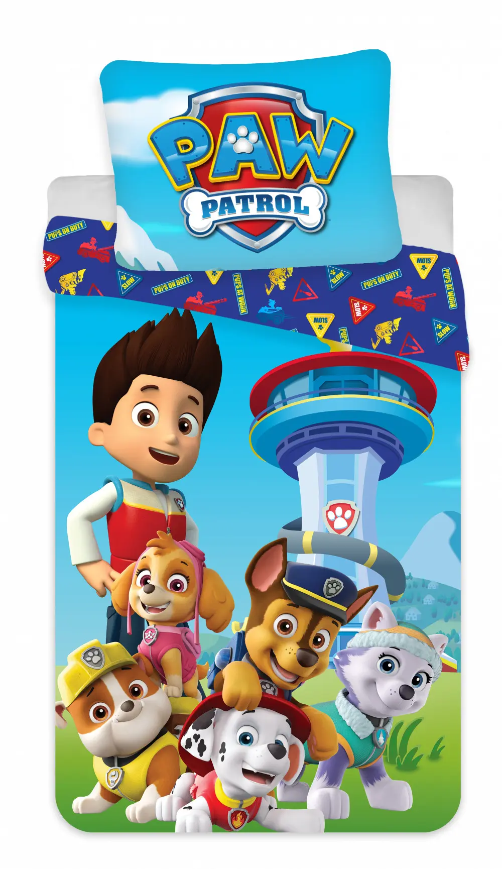 Paw Patrol Husă Pilotă Set 140x200cm, 70x90cm microfibre poza produsului
