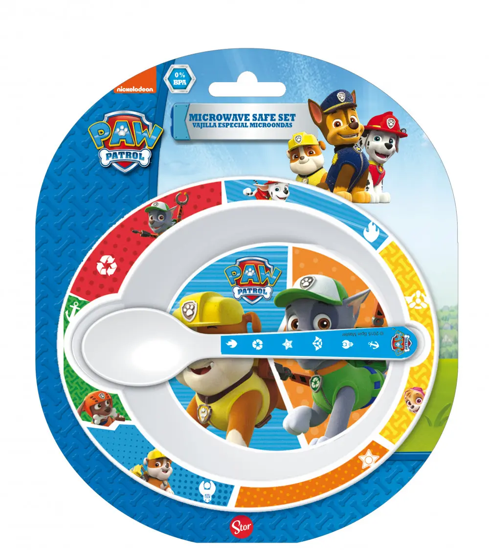PAW Patrol Baby Micro Farfurie Adanca + Set Lingura poza produsului