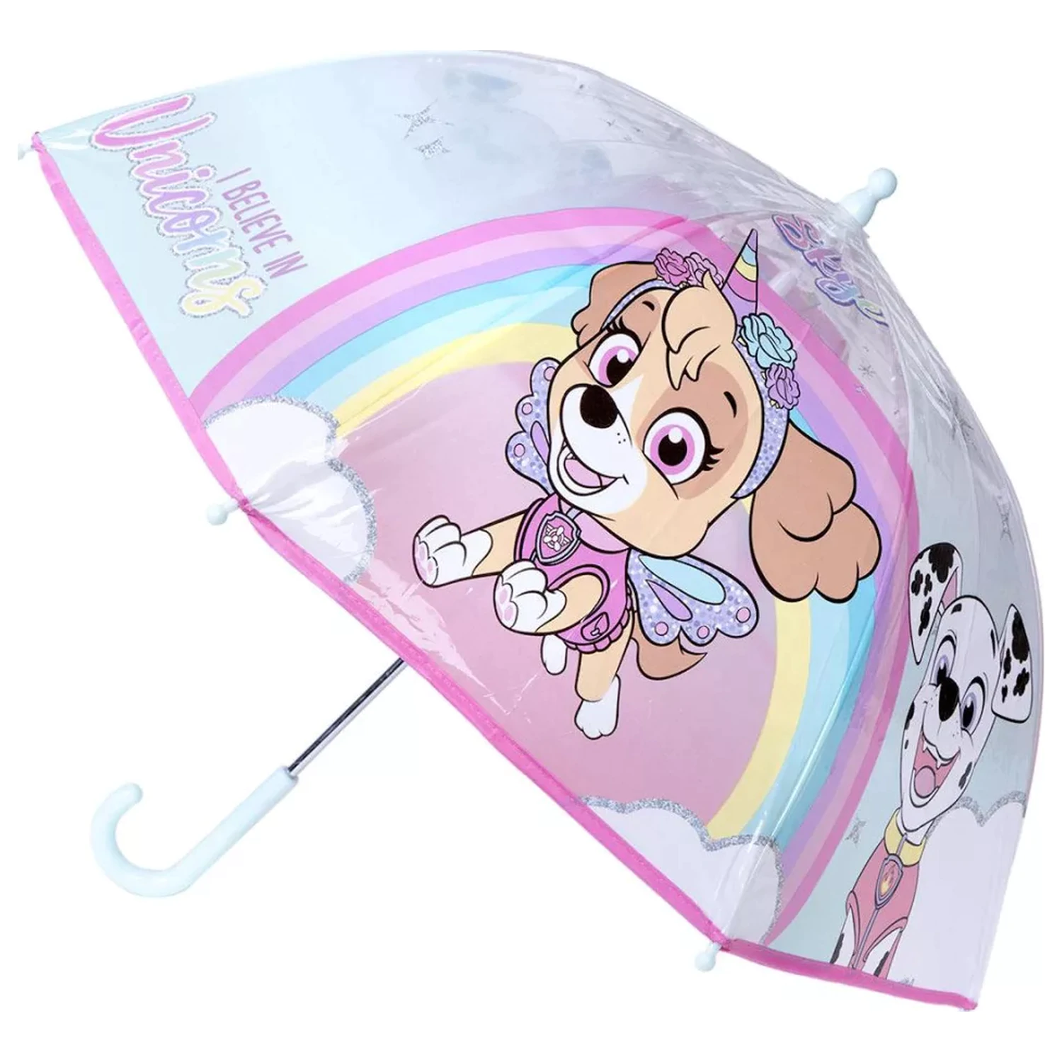 Paw Patrol Believe in Unicorns Umbrela transparenta pentru copii poza produsului