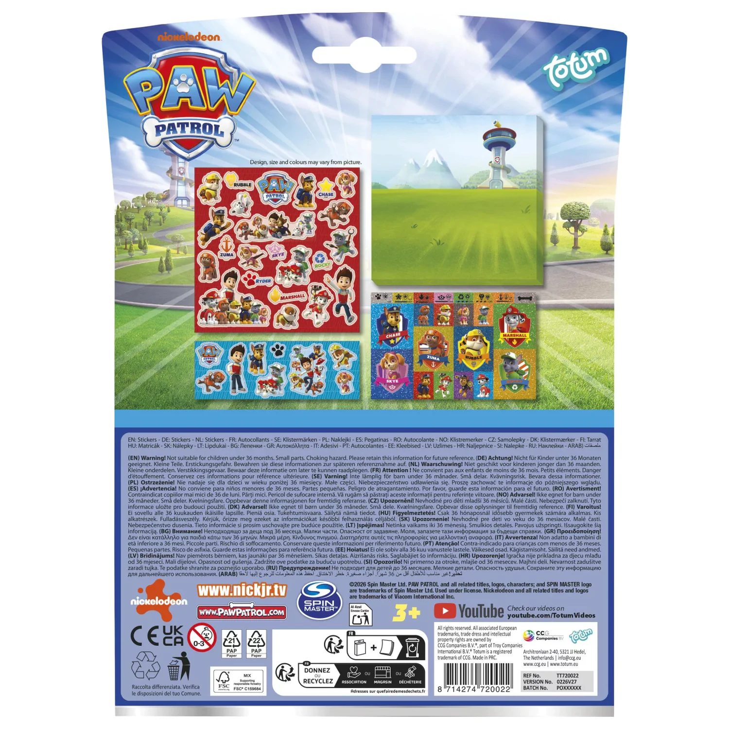 Paw Patrol Best Team Set de stickere poza produsului