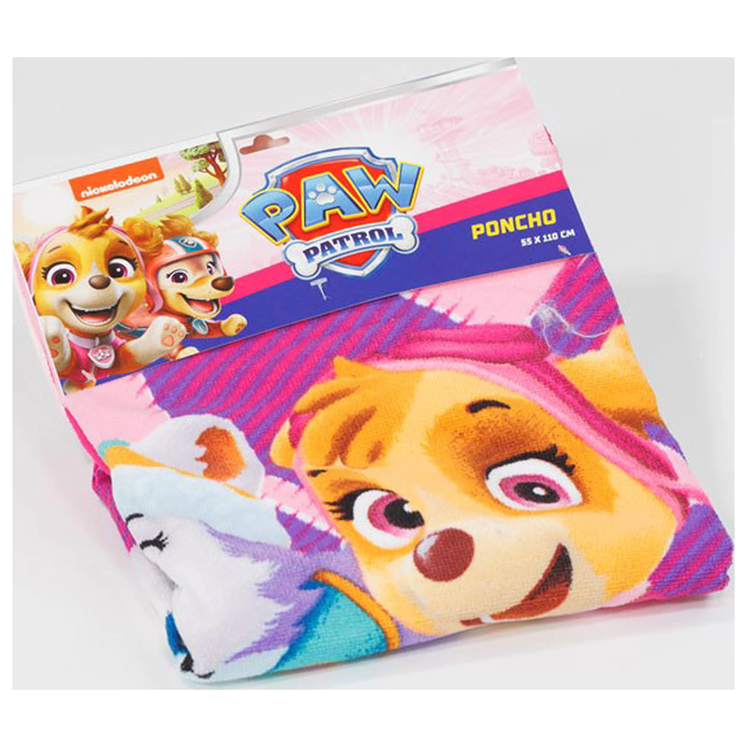 Paw Patrol Call the Girls prosop de plaja poncho 55x110 cm poza produsului