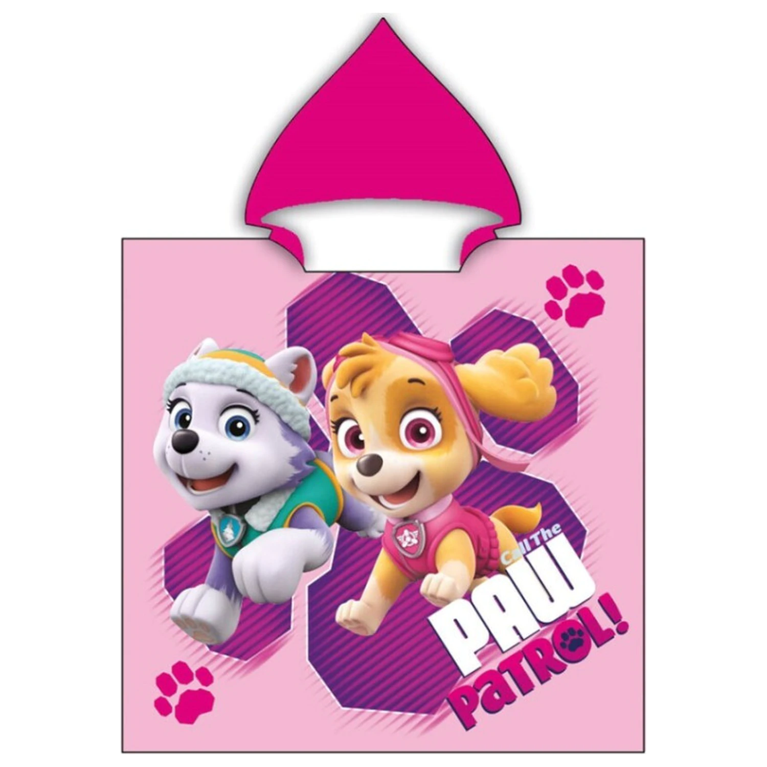 Paw Patrol Call the Girls prosop de plaja poncho 55x110 cm poza produsului