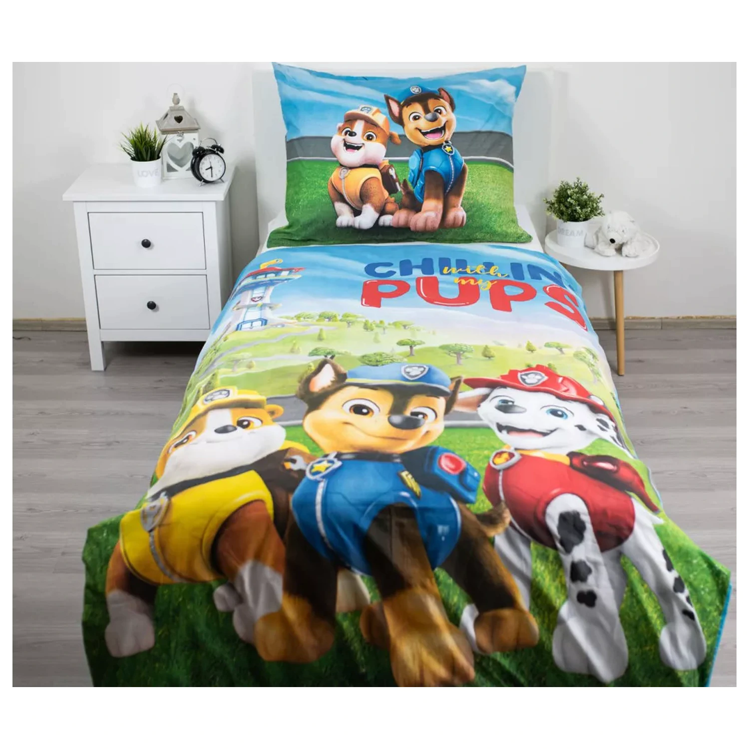 PAW Patrol Chilling set de lenjerie de pat din microfibra poza produsului