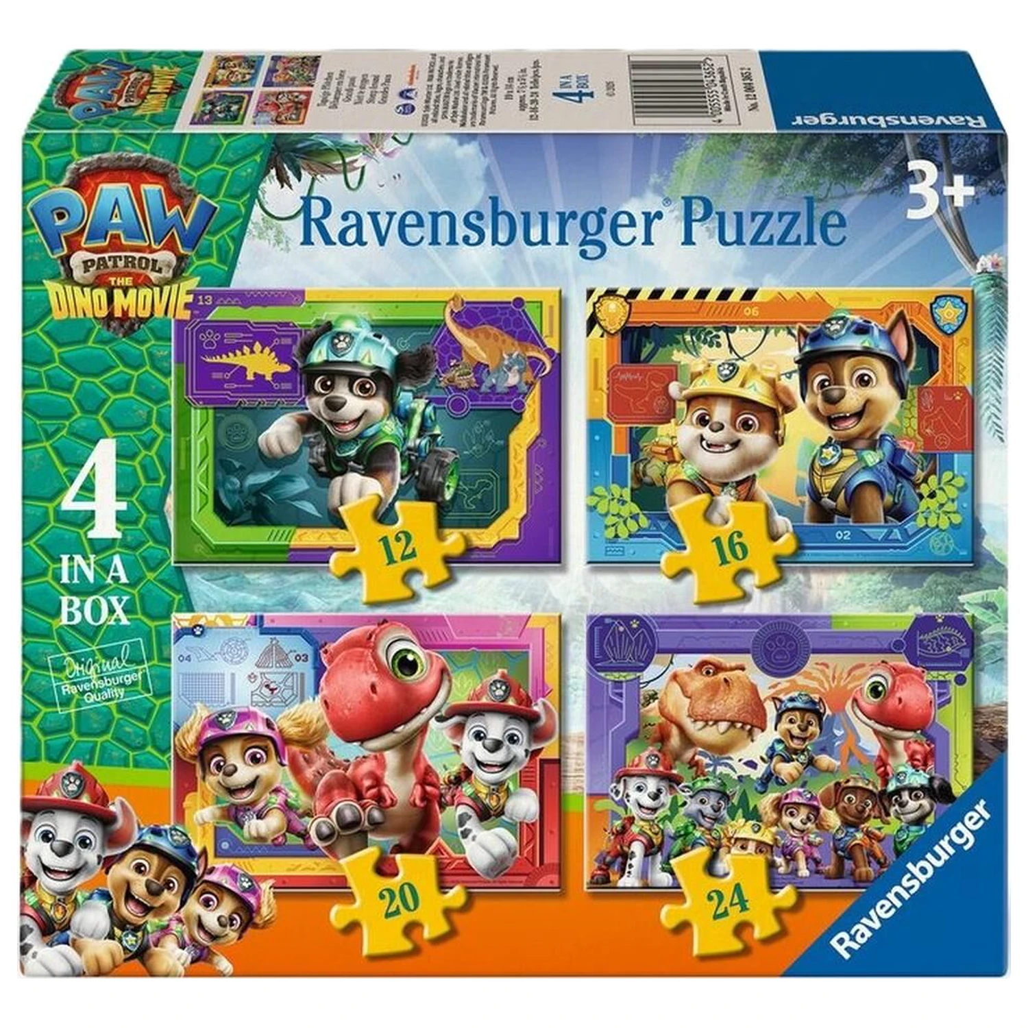 Paw Patrol Dino Movie puzzle 12-16-20-24 piese poza produsului