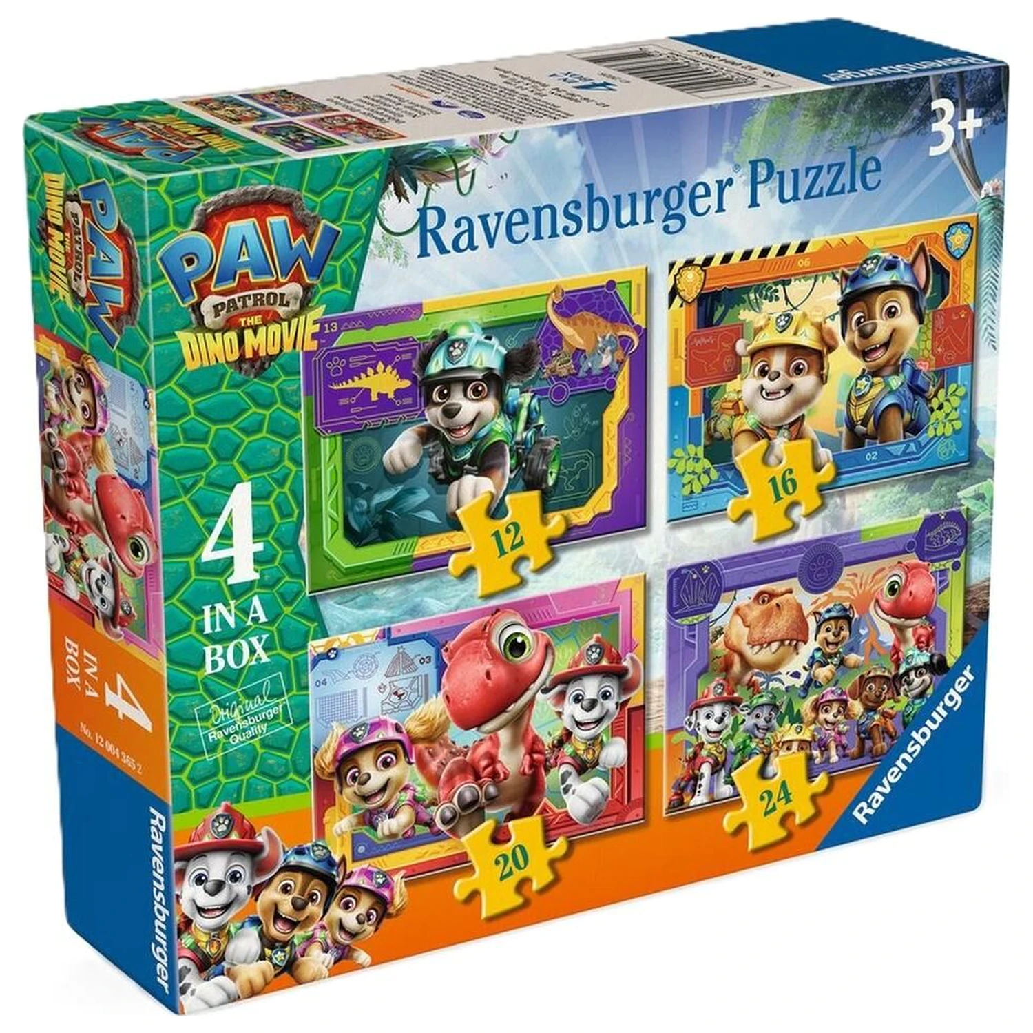 Paw Patrol Dino Movie puzzle 12-16-20-24 piese poza produsului