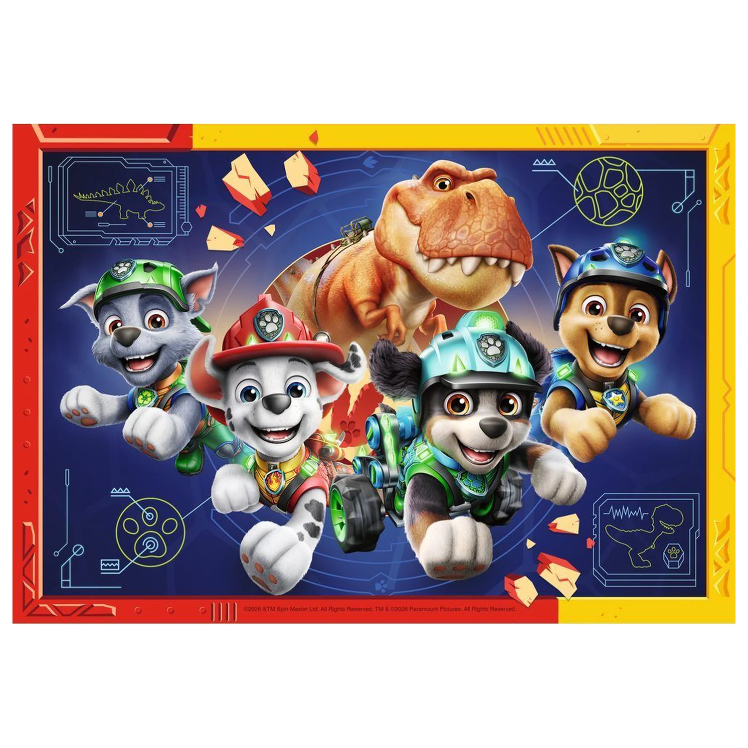 Paw Patrol Dino Movie puzzle 2x12 piese poza produsului