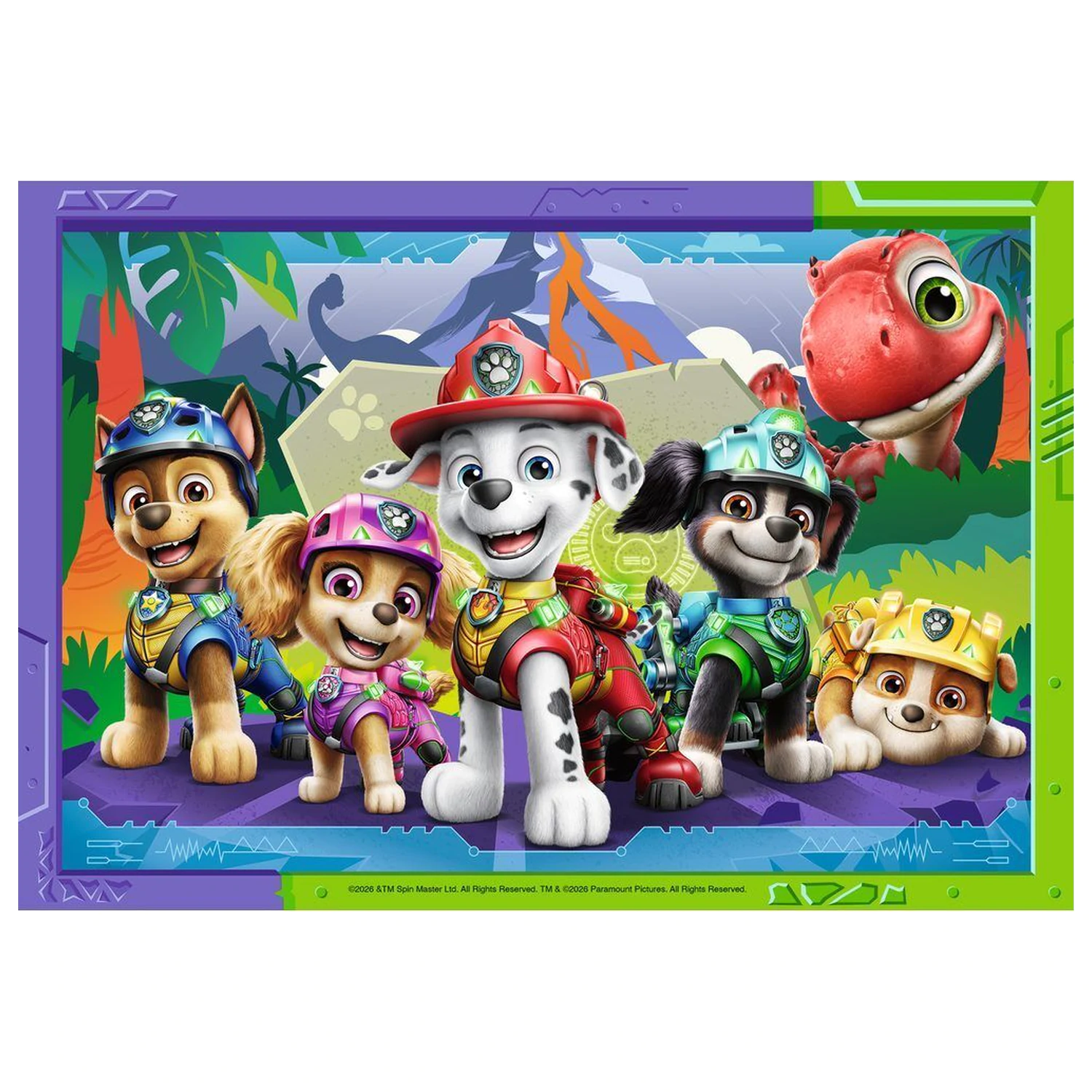 Paw Patrol Dino Movie puzzle 2x12 piese poza produsului