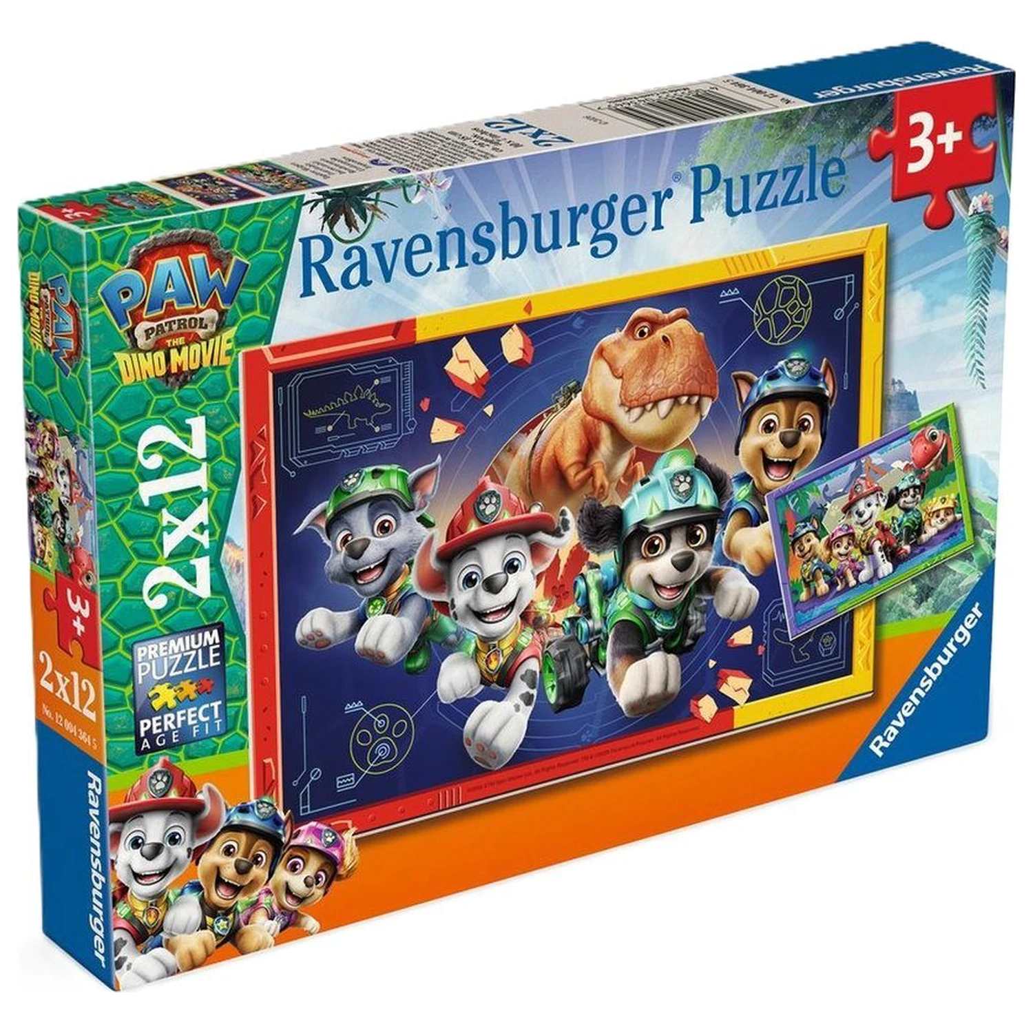 Paw Patrol Dino Movie puzzle 2x12 piese poza produsului
