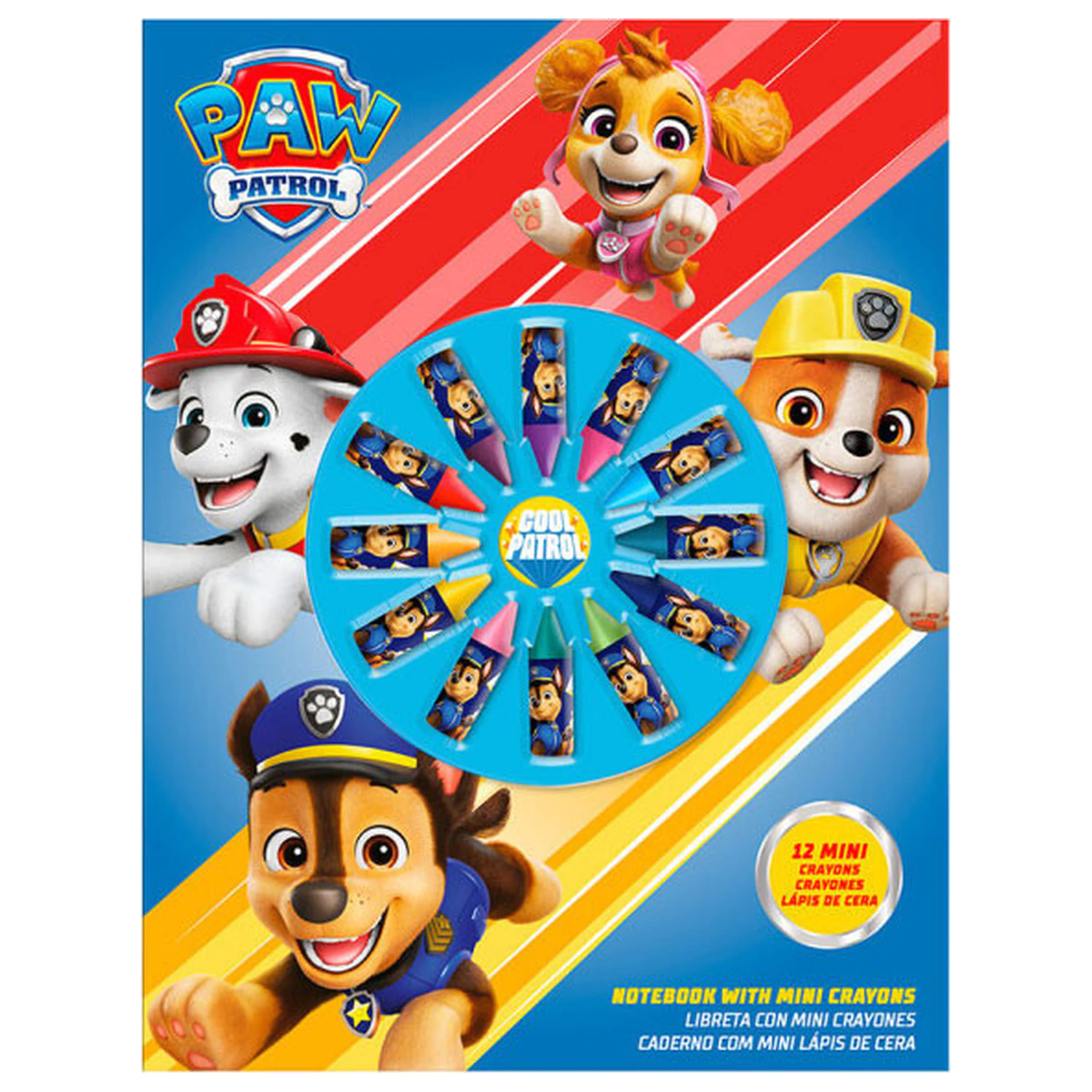 Paw Patrol Duty Calls caiet + set mini creioane colorate poza produsului